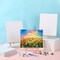 36 Pcs Mini Canvas and Easel Set for Painting, 8 x 10 Inch Canvas Panels with 9 Inch Wooden Easels for Oil Acrylic Painting Christmas Birthday Valentine's Mother's Day Art Crafts Party Favors